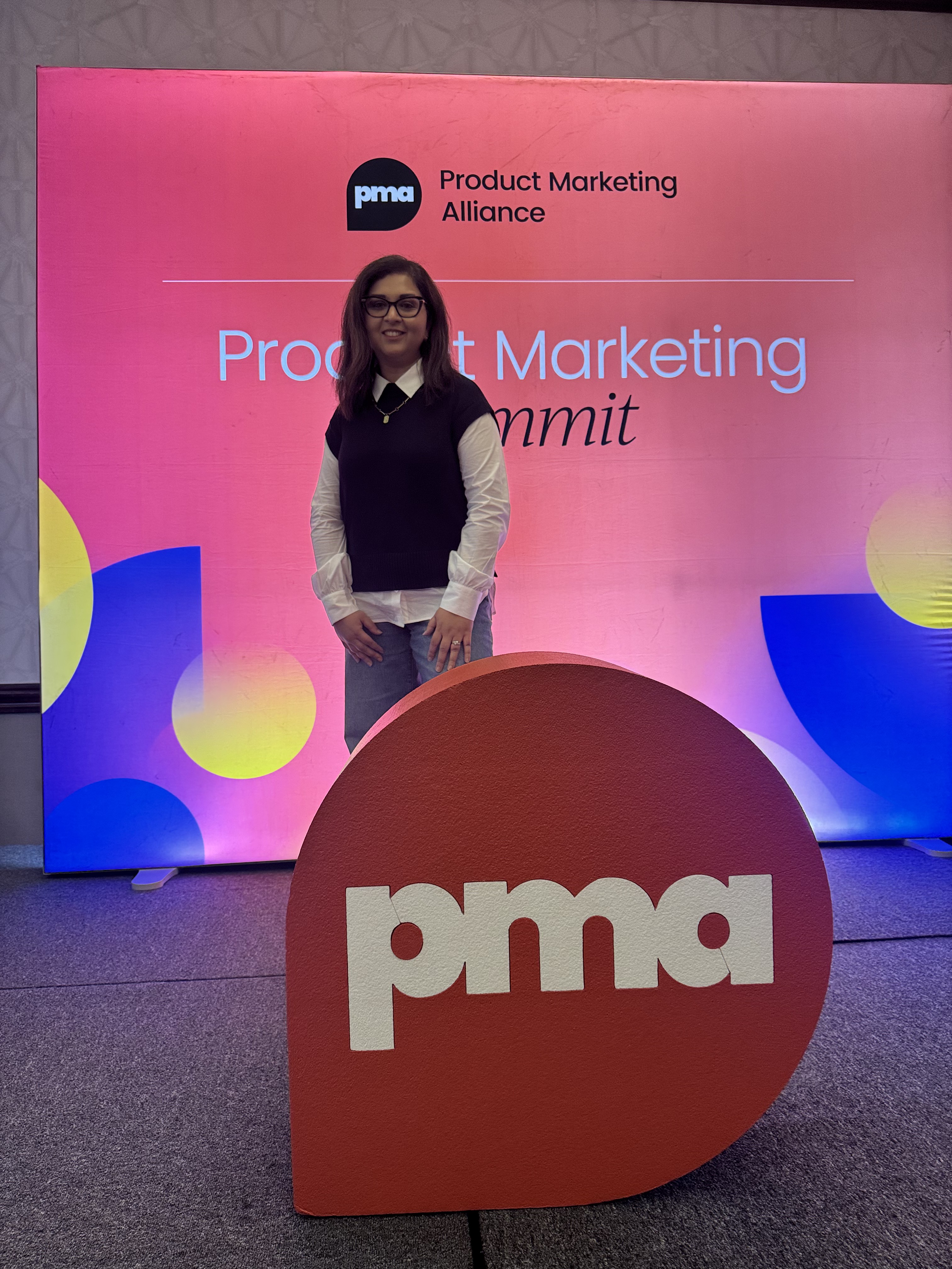 Meghna Roy speaking at a professional conference